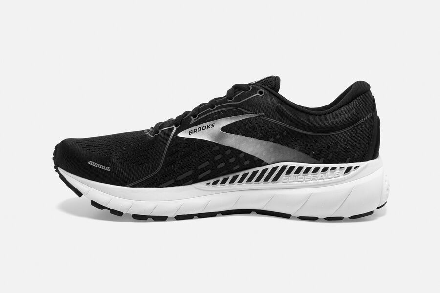 Brooks Running Shoes - Adrenaline GTS 21 Road Mens - Black/White - RXL-587321